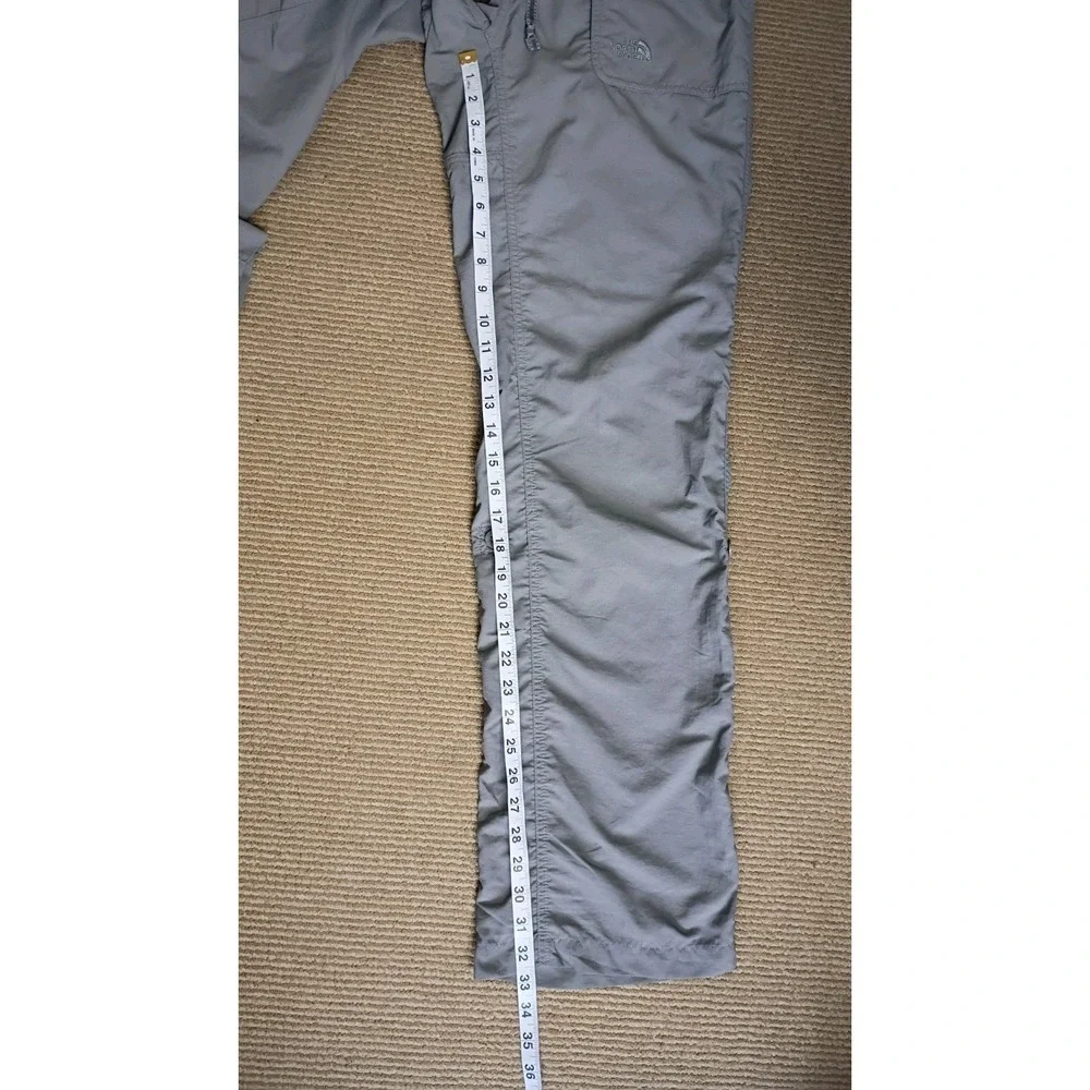 The North Face Horizon Tempest Gray Nylon Hiking Pants Roll Tap Women's Size 10